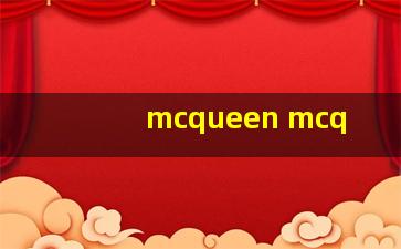 mcqueen mcq